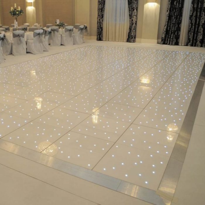 white led-starlit dance floor hire london